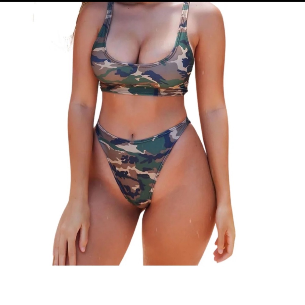 Brand new Fashion Nova Camo bikini